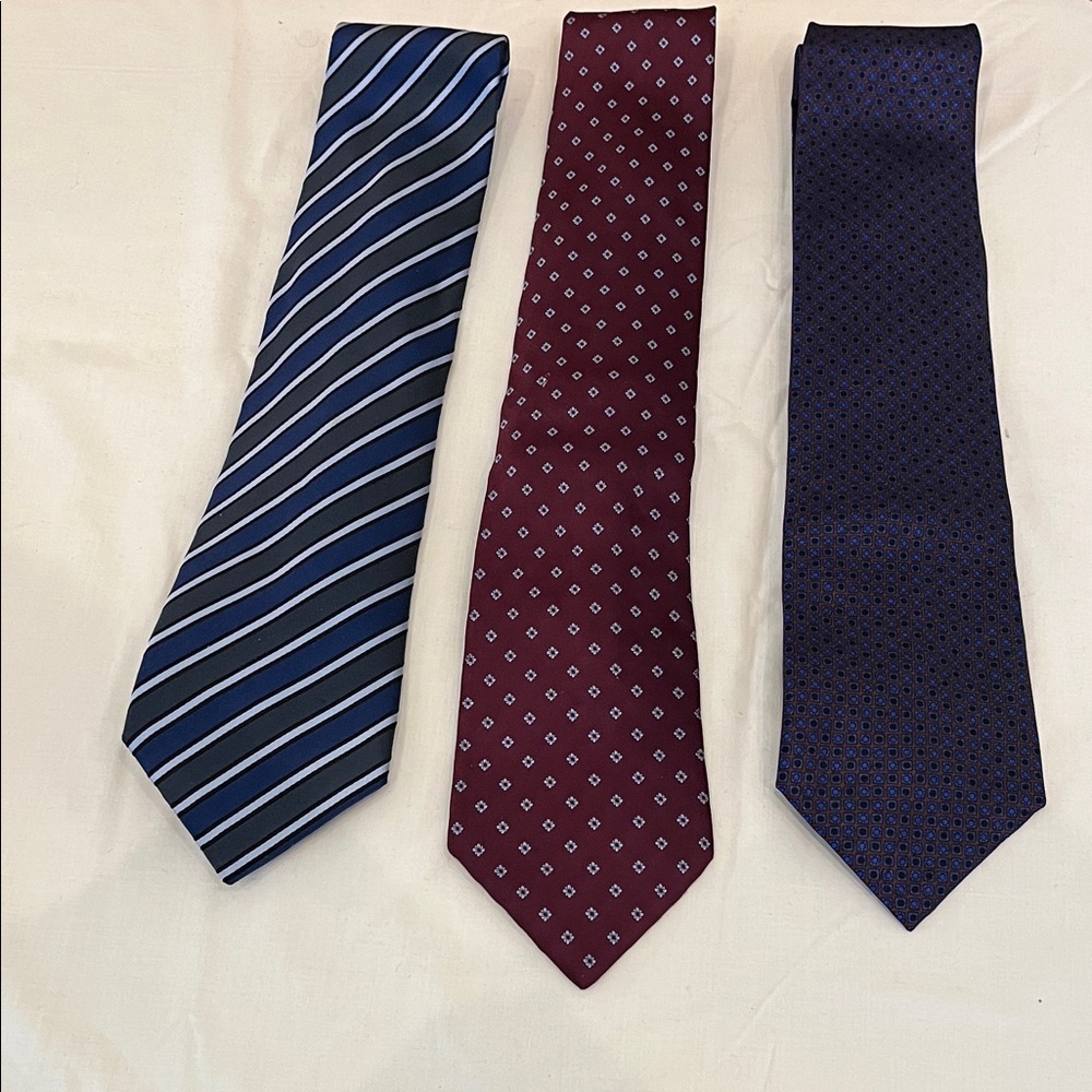 Stefano Ricci 100% Silk Men's Ties/Striped Blue, Burgundy, Navy/Terra Cotta
